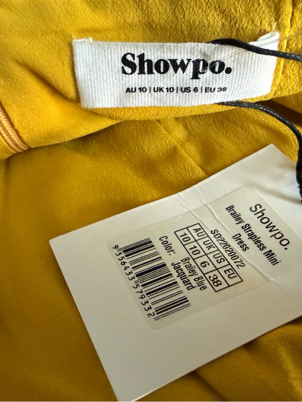 Showpo USA Size 6 Mini Yellow & Light Blue Dress - Picture 7 of 11